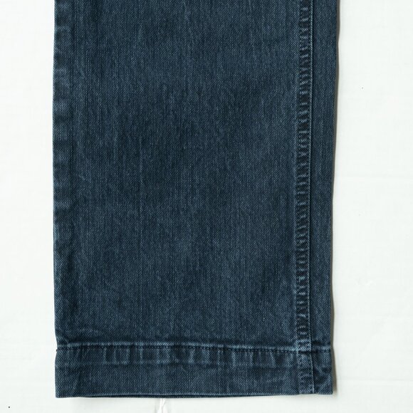 NSF Patch Pocket Denim Jean Streetwear Slim Straight Worn in Indigo Blue Pant - Picture 8 of 9